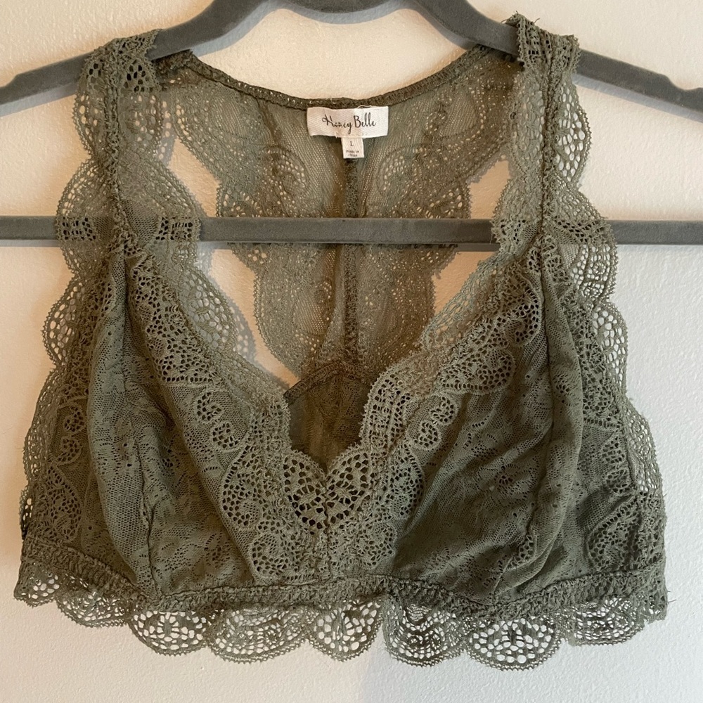 Green Lace Bralette